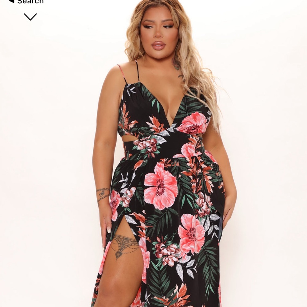Fashion Nova Dress All inclusive resort tropical maxi dress never worn